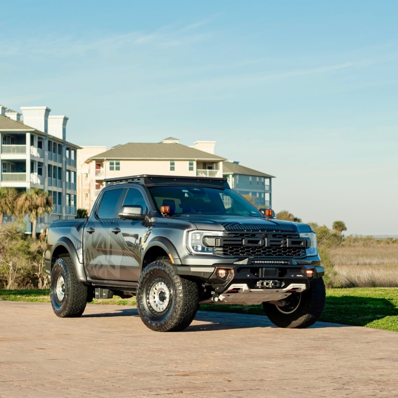 Ford Ranger Raptor Front Bumper - Rival 4x4 - Aluminum w/Winch Mount and Recovery Points - `24-`26